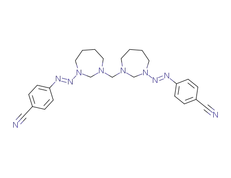 1-(p-cyanophenyl)-2-[3-{3-[2-(p-cyanophenyl)-1-diazenyl]-1,3-diazepan-1-ylnmethyl}-1,3-diazepan-1-yl]-1-diazene