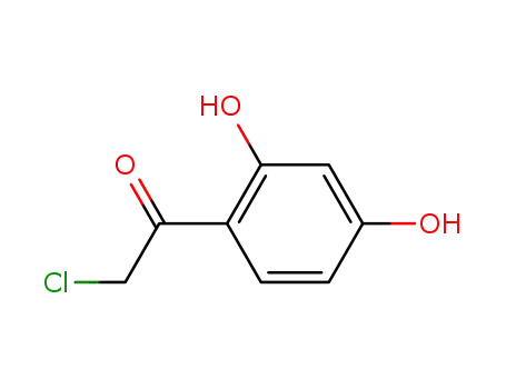 Molecular Structure of 25015-92-3 (2-Chloro-2',4'-dihydroxyacetophenone)
