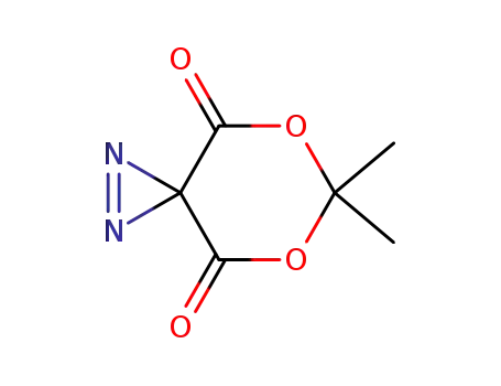Molecular Structure of 68695-08-9 (5,7-Dioxa-1,2-diazaspiro[2.5]oct-1-ene-4,8-dione, 6,6-dimethyl-)