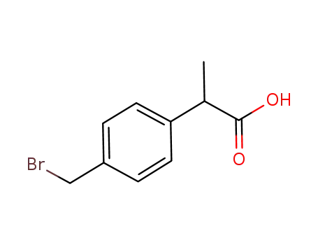 Molecular Structure of 111128-12-2 (2-(4-Bromomethyl)phenylpropionic acid)