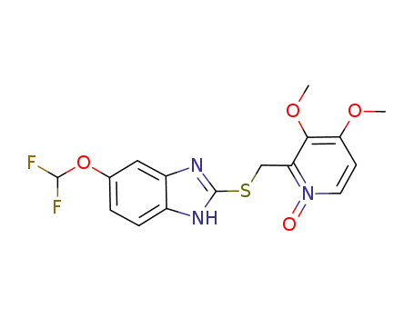 Molecular Structure of 953787-51-4 (5-(Difluoromethoxy)-2-[[(3,4-dimethoxy-2-pyridinyl)methyl]thio]-1H-benzimidazole-N-oxide)