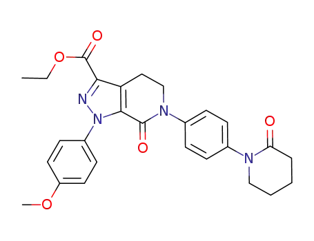 1-(4-methoxy-phenyl)-7-oxo-6-[4-(2-oxo-piperidin-1-yl)-phenyl]-4,5,6,7-tetrahydro-1H-pyrazolo[3,4-c]pyridine-3-carboxylic acid ethyl ester
