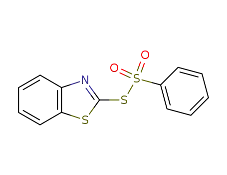 Molecular Structure of 41475-98-3 (Benzenesulfonothioic acid, S-2-benzothiazolyl ester)