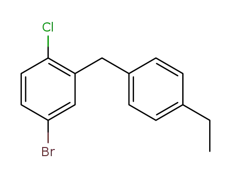 Molecular Structure of 879545-41-2 (2-(4-ethylbenzyl)-4-bromo-1-chlorobenzene)