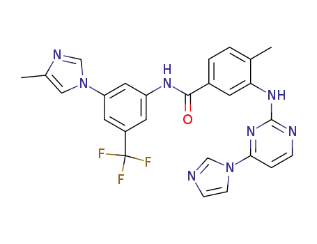3-(4-imidazole-1-yl-pyrimidine-2-yl-amino)-4-methyl-N-[3-(4-methyl-imidazole-1-yl)-5-trifluoromethyl-phenyl] benzamide
