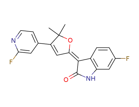 (3E)-6-fluoro-3-[4-(2-fluoropyridin-4-yl)-5,5-dimethylfuran-2(5H)-ylidene]-1,3-dihydro-2H-indol-2-one