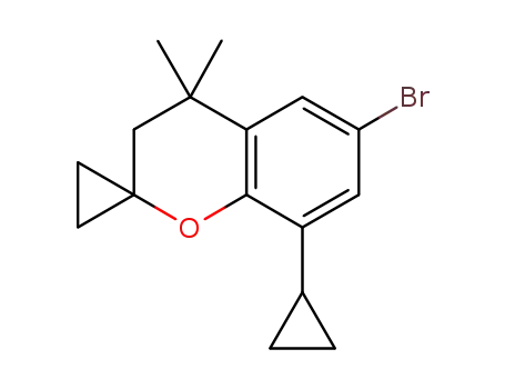 6-bromo-8-cyclopropyl-3,4-dihydro-4,4-dimethylspiro[2H-1-benzopyran-2,1'-cyclopropane]