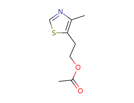 656-53-1,4-Methyl-5-thiazolylethyl acetate,5-Thiazoleethanol,4-methyl-, acetate (6CI);5-Thiazoleethanol, 4-methyl-, acetate (ester)(8CI,9CI);4-Methyl-5-(b-acetoxyethyl)thiazole;5-(2-Acetoxyethyl)-4-methylthiazole;4-Methyl-5-thiazole ethanol acetate;
