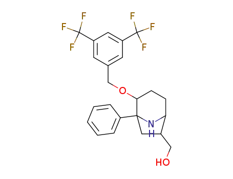 (1R*,2R*,5S*,6R*)-2-{[3,5-Bis(trifluoromethyl)phenyl]methoxy}-6-hydroxymethyl-1-phenyl-8-azabicyclo[3.2.1]octane