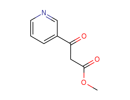 54950-20-8,Methyl nicotinoylacetate,3-Pyridinepropionicacid, b-oxo-, methyl ester (6CI);3-Oxo-3-(pyridin-3-yl)propanoic acid methyl ester; 3-Oxo-3-pyridin-3-ylpropionicacid methyl ester; Methyl 3-oxo-3-(3-pyridinyl)propanoate; Methylnicotinoylacetate