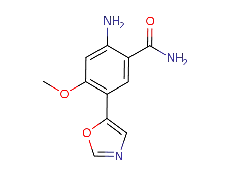Molecular Structure of 553677-82-0 (Benzamide, 2-amino-4-methoxy-5-(5-oxazolyl)-)