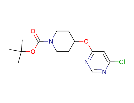 4-(6-Chloro-pyriMidin-4-yloxy)-piperidine-1-carboxylicacidtert-butylester,98+%C14H20ClN3O3,MW:313.78