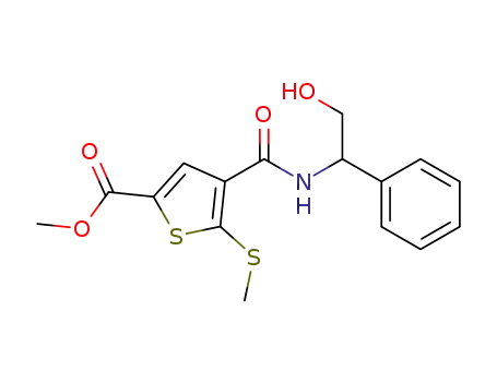 methyl 4-[N-(2-hydroxy-1-phenylethyl)carbamoyl]-5-methylthiothiophene-2-carboxylate
