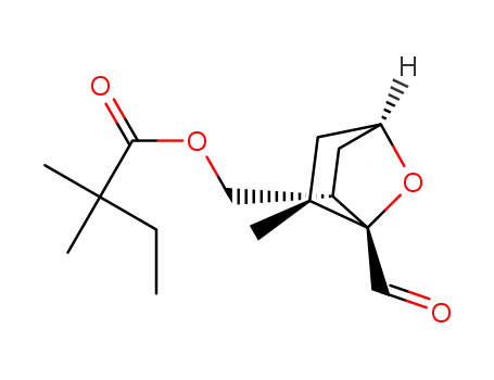 [1R-(1α,2α,4α,6β)]-2-[(2,2-Dimethyl-1-oxobutoxy)methyl]-6-methyl-7-oxabicyclo-[2.2.1]heptane-1-carboxaldehyde