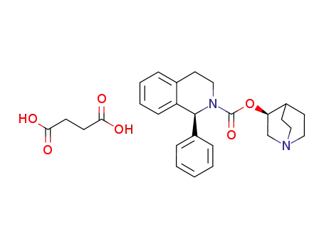 (1S)-3,4-dihydro-1-phenyl-2-(1H)-isoquinolinecarboxylic acid (3S)-1-azabicyclo[2.2.2]oct-3-yl ester succinate