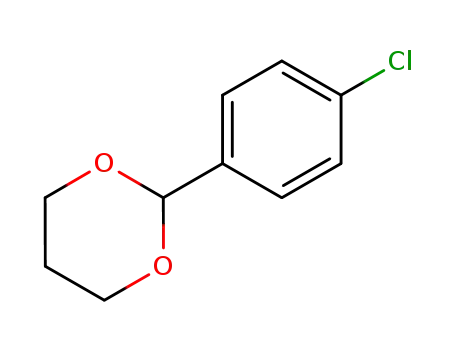 Molecular Structure of 6413-52-1 (1,3-Dioxane,2-(4-chlorophenyl)-(9CI))