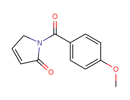 Molecular Structure of 72432-11-2 (2H-Pyrrol-2-one, 1,5-dihydro-1-(4-methoxybenzoyl)-)