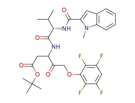N-[(1-methyl-indole-2-carbonyl)valinyl]-3-amino-4-oxo-5-(2,3,5,6-tetrafluorophenyloxy)-pentanoic acid, tert-butyl ester