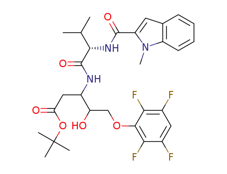 N-[(1-methyl-indole-2-carbonyl)valinyl]-3-amino-4-hydroxy-5-(2,3,5,6-tetrafluorophenyloxy)-pentanoic acid, tert-butyl ester