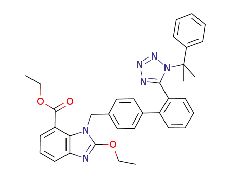 ethyl 2-ethoxy-1-[[2'-[(1-methyl-1-phenyl-ethyl)-2H-tetrazol-5-yl]-[1,1']biphenyl-4-yl]methyl]-1H-benzoimidazole-7-carboxylate