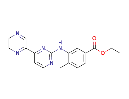 4-methyl-3-(4-pyrazine-2-yl-pyrimidine-2-yl-amino)-benzoic acid ethyl ester