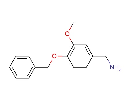 Molecular Structure of 67023-43-2 (1-[4-(BENZYLOXY)-3-METHOXYPHENYL]METHANAMINE)
