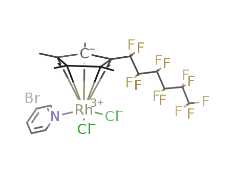 dichloro-(perfluorohexyl)tetramethylcyclopentadienyl-(3-bromopyridine)-rhodium(III)