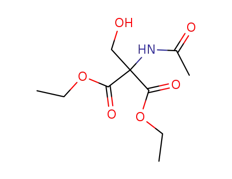 Molecular Structure of 6267-40-9 (diethyl (acetylamino)(hydroxymethyl)propanedioate)