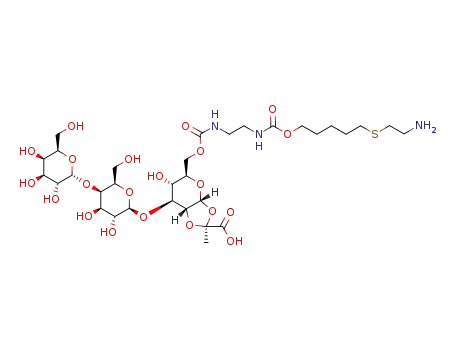 [{2-{1,2-O-[(R)-1-(carboxyl)ethylidene]-4-O-[4-O-(α-D-galactopyranosyl)-β-D-galactopyranosyl]-β-D-glucopyranose}-6-yloxycarbonylamino}-ethyl]-carbamic acid 5-(2-amino-ethylsulfanyl)-pentyl ester