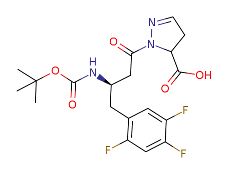 (R)-2-[3-tert-butoxycarbonylamino-4-(2,4,5-trifluorophenyl)butyryl]-3,4-dihydro-2H-pyrazole-3-carboxylic acid