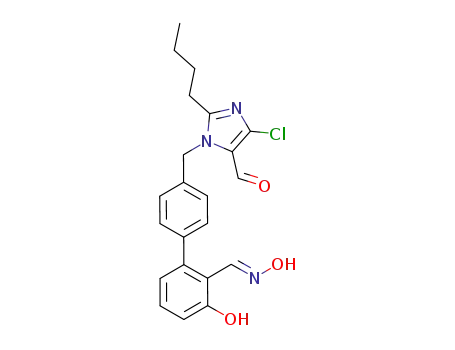 4-chloro-1-({3'-hydroxy-2'-[E-(hydroxyimino)methyl]biphenyl-4-yl}methyl)-2-butyl-5-carbaldehyde imidazole