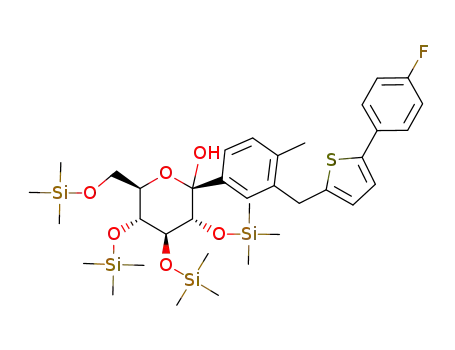 1-[1-hydroxy-2,3,4,6-tetra-O-(trimethylsilyl)-β-D-glucopyranosyl]-4-methyl-3-[[5-(4-fluorophenyl)-2-thienyl]methyl]benzene
