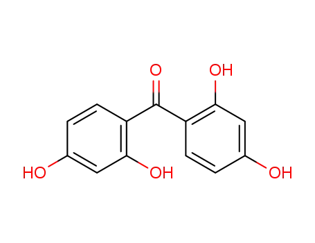 Molecular Structure of 131-55-5 (2,2',4,4'-Tetrahydroxybenzophenone)