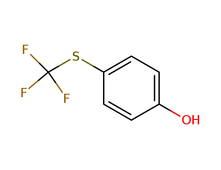 461-84-7,4-(Trifluoromethylthio)phenol,Phenol,p-[(trifluoromethyl)thio]- (7CI,8CI);4-Trifluoromethylmercaptophenol;4-Trifluoromethylsulfanylphenol;p-[(Trifluoromethyl)thio]phenol;