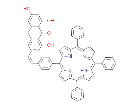 (Z)-1-(1,3,8-trihydroxy-9-anthracene-10-on-6-yl)-2-(meso-tetraphenylporphyrin-4-yl)ethene