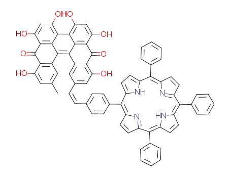 (Z)-1-meso-tetraphenylporphyrin-4-yl-2-(1,8,10,12,13,15-hexahydroxy-dibenzo[oa]perylene-3-yl)ethene