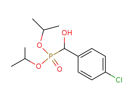 Molecular Structure of 20641-27-4 (Phosphonic acid, [(4-chlorophenyl)hydroxymethyl]-, bis(1-methylethyl)
ester)