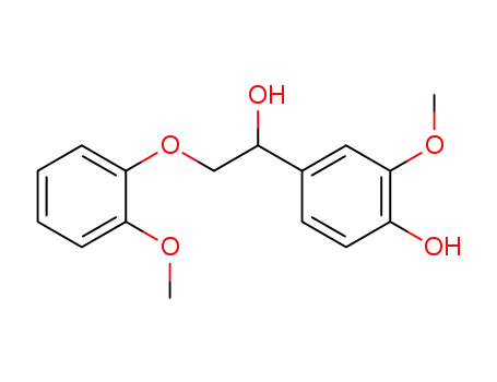 Molecular Structure of 7382-68-5 (Benzenemethanol, 4-hydroxy-3-methoxy-a-[(2-methoxyphenoxy)methyl]-)