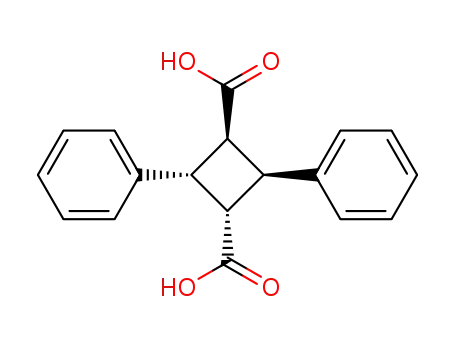 Molecular Structure of 490-20-0 (2β,4α-Diphenyl-1β,3α-cyclobutanedicarboxylic acid)