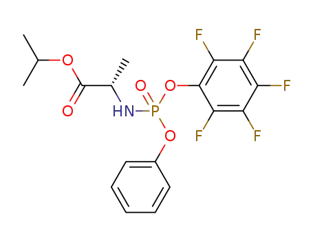 Molecular Structure of 1256490-52-4 (L-Alanine, N-[(2,3,4,5,6-pentafluorophenoxy)phenoxyphosphinyl]-, 1-Methylethyl ester)