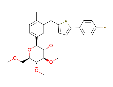 (2S,3S,4R,5R,6R)-2-(3-((5-(4-fluorophenyl)thiophen-2-yl)methyl)-4-methylphenyl)-6-(pivaloyloxymethyl)tetrahydro-2H-pyran-3,4,5-triyltris(2,2-dimethylpropanoate)