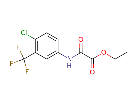 Molecular Structure of 17738-62-4 (Acetic acid, [[4-chloro-3-(trifluoromethyl)phenyl]amino]oxo-, ethyl ester)