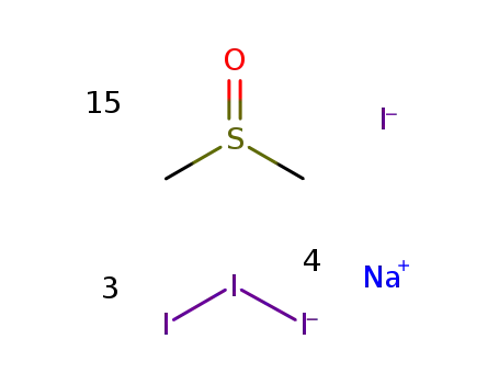 Na4(triiodide)3I(dimethylsulfoxide)15