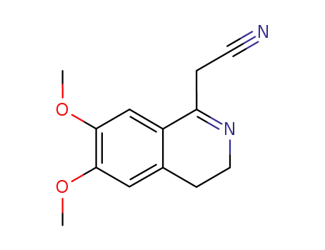 Molecular Structure of 43052-77-3 ((6,7-dimethoxy-3,4-dihydroisoquinolin-1-yl)acetonitrile)
