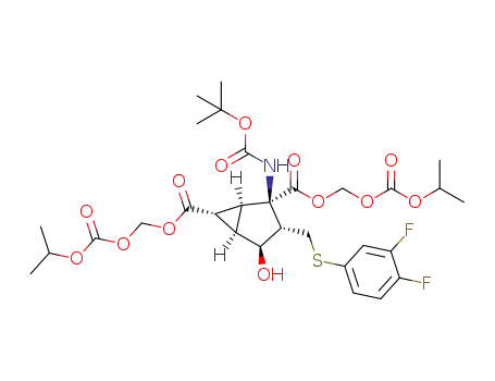 bis({[(1-methylethoxy)carbonyl]oxy}methyl) (1S,2R,3S,4S,5R,6R)-2-[(tert-butoxycarbonyl)amino]-3-{[(3,4-difluorophenyl)sulfanyl]methyl}-4-hydroxybicyclo[3.1.0]hexane-2,6-dicarboxylate