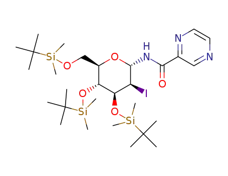 N-[3,4,6-tris(O-tert-butyldimethylsilyl)-2-deoxy-2-iodo-α-D-mannopyranosyl]pyrazincarboxamide