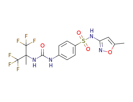 1-[4-[(5-methylisoxazol-3-yl)sulfamoyl]phenyl]-3-[2,2,2-trifluoro-1-methyl-1-(trifluoromethyl)ethyl]urea