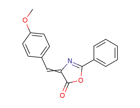 Molecular Structure of 5429-22-1 (4-(4-METHOXYBENZYLIDENE)-2-PHENYL-2-OXAZOLIN-5-ONE)