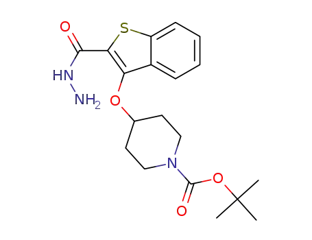 tert-butyl 4-((2-(hydrazinecarbonyl)benzo[b]thiophen-3-yl)oxy)piperidine-1-carboxylate