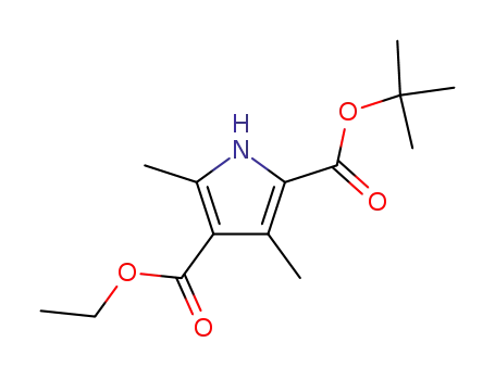 Molecular Structure of 86770-31-2 (3,5-Dimethylpyrrole-2,4-dicarboxylic acid 2-t-butyl ester-4-ethyl ester)